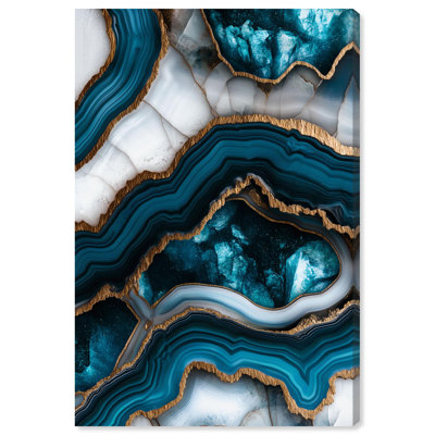 Art mural bleu sarcelle Tectonic III 