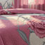 Ensemble d'édredon pour grand lit 9 pièces, lit de luxe toutes saisons dans un sac pour la chambre à coucher, avec rideaux assortis, microfibre douce, rose rose-121273311