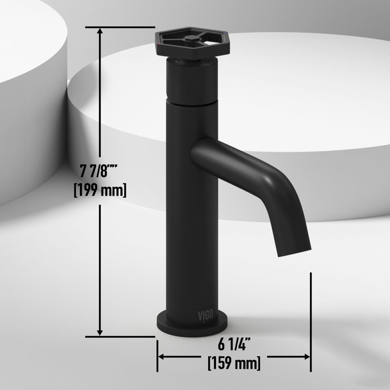 Ruxton 8" H Single Handle Single Hole Bathroom Faucet, Matte Black