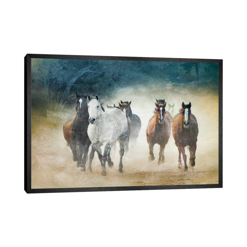 Dust Devils by Wendy Caro - Print on Canvas, 152.5 cm H x 101.5 cm W, Black Framed