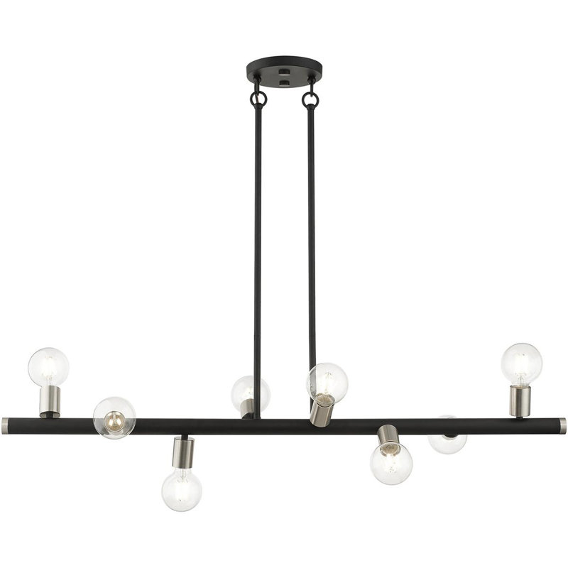 Lustre Jayquon, Noir / accents nickel brossé