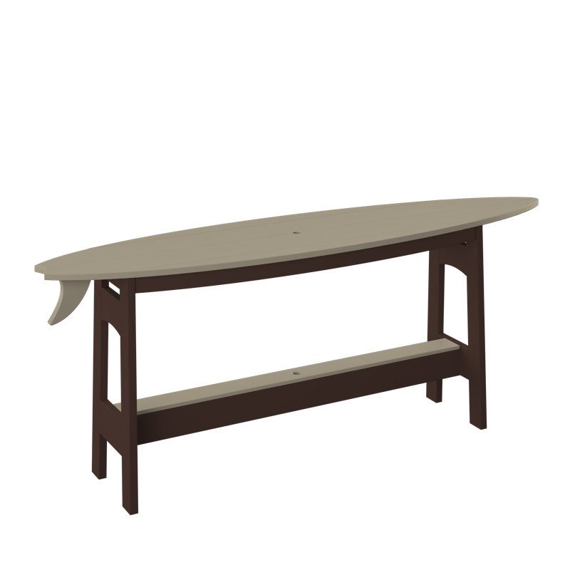  Table de surf 72 po. Bois vieilli et brun Tudor, Brun Tudor, H 30 po x l 72 po x P 21 po, Bois vieilli