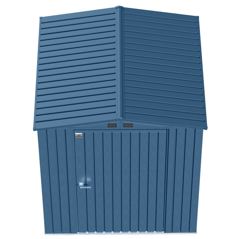 Elite 6 ft x 6 ft Blue Galvanized Steel Storage Shed