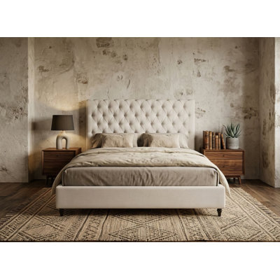 Lit de luxe en coton très grand