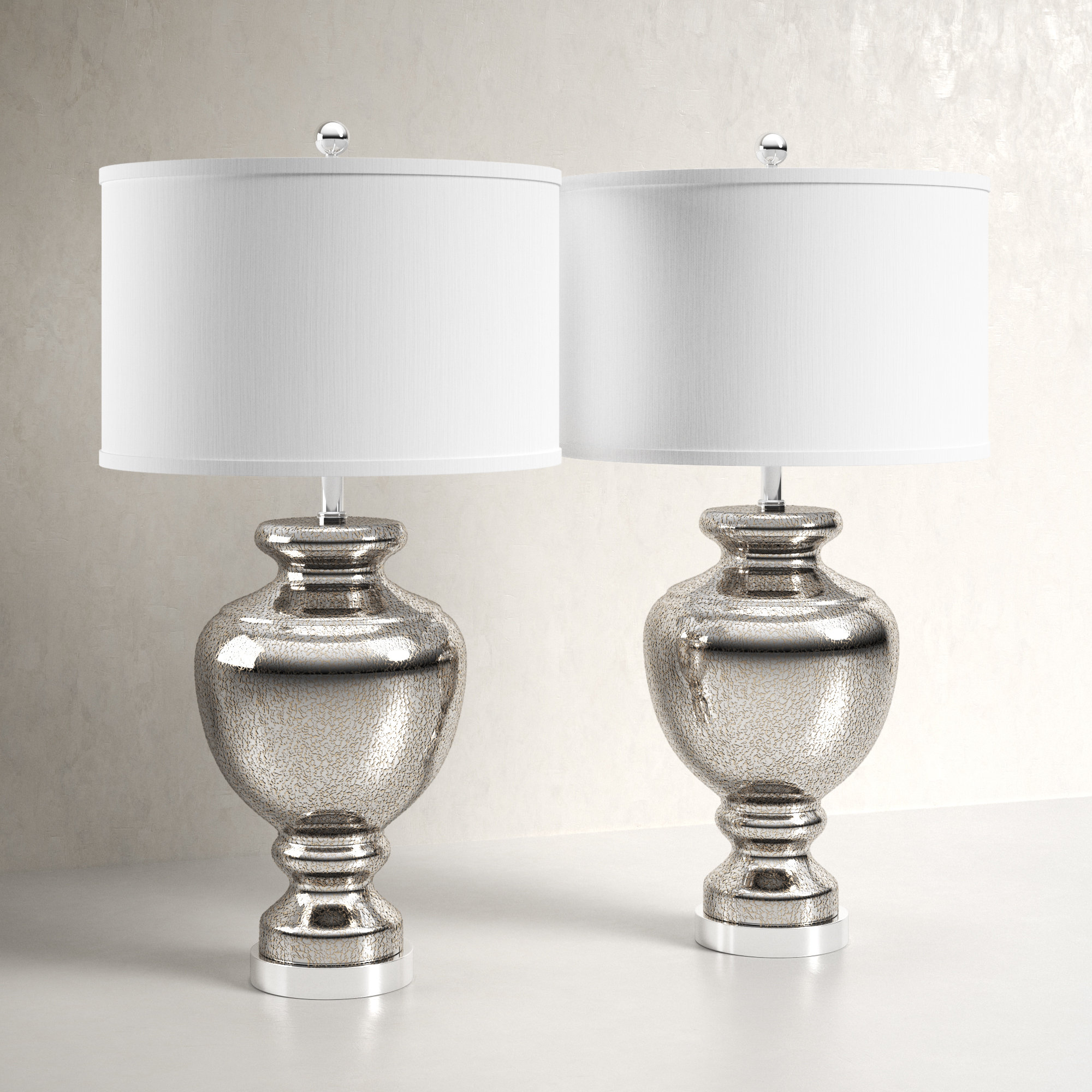 Briggs 28" Table Lamp, Mercury Glass, 2