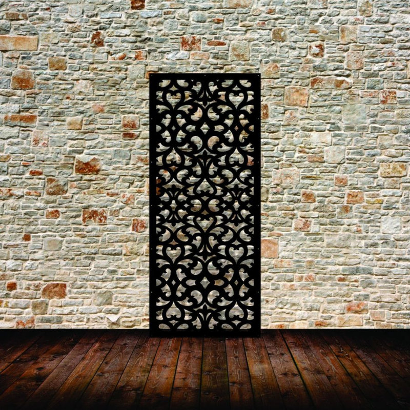 Classy Aluminum Laser-Cut Privacy Screen Panel  – Powder-Coated Outdoor Metal Wall Art, Decorative Garden Fence Privacy Divider