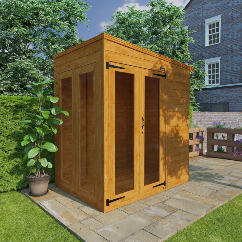 4x6w TigerFlex Shiplap Pent Full Pane Summerhouse