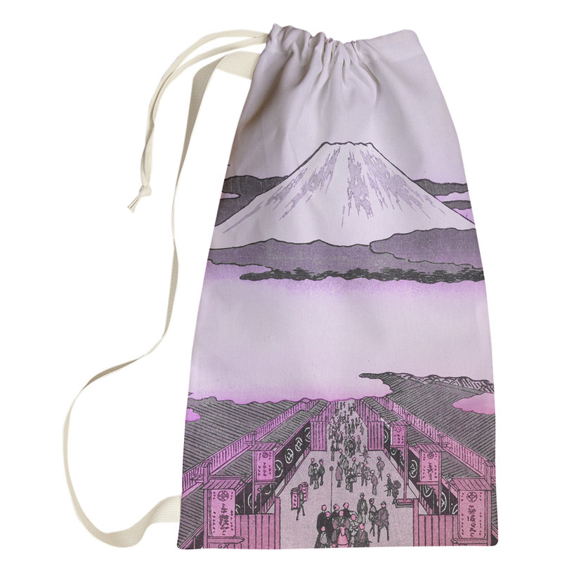Macintyre Fabric Laundry Bag with Handles, Large (76.5" H x 29.5" W x 1.5" D), Pink