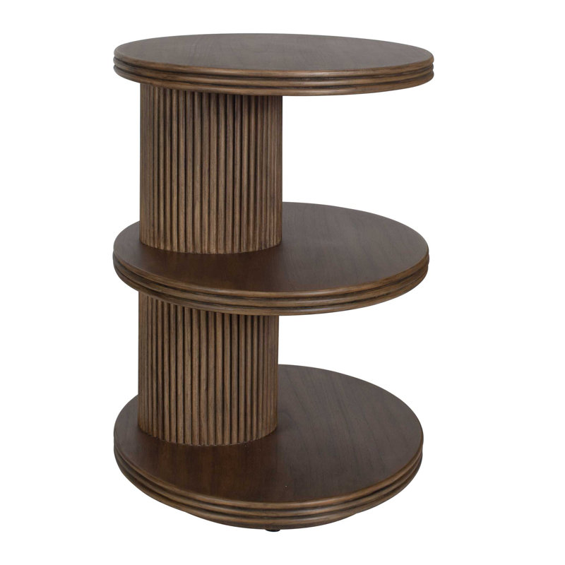 Uttermost Top Tier Oval Walnut Side Table