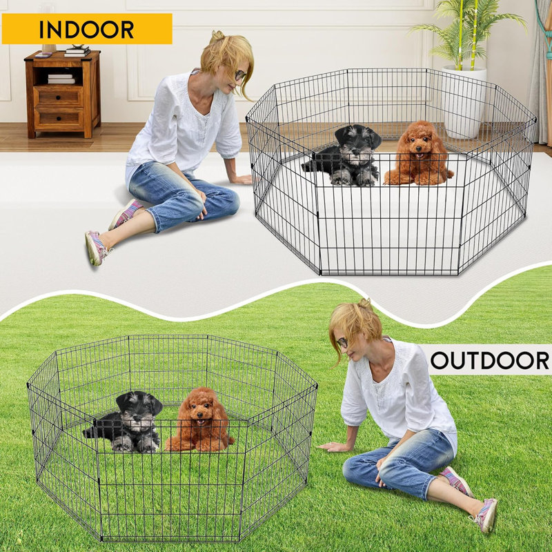 24" Height Dog Pen 8 Panels