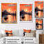 Bateau sur le Grand Canal, orange vif, coucher de soleil - impression d'art mural Venise-2102027069-2102027011