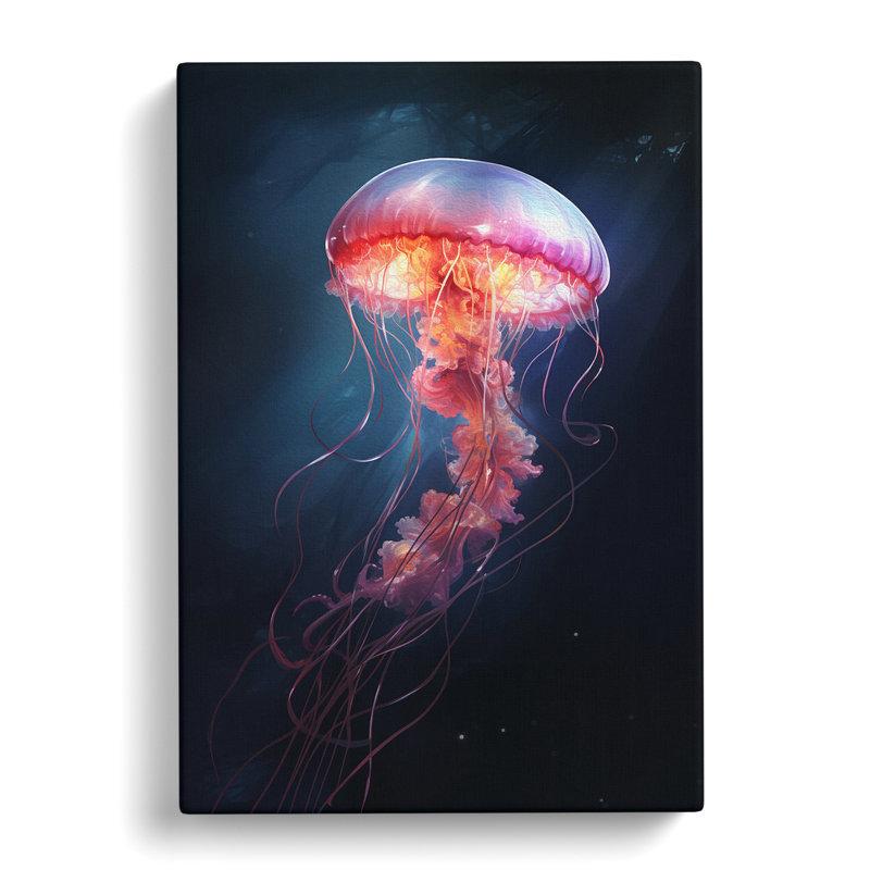 Jellyfish Conceptual Art - Wrapped Canvas, 76cm H x 50cm W x 3cm D