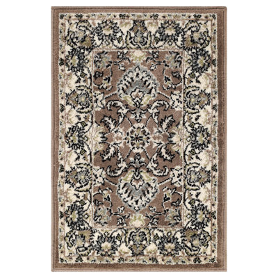 Lille Traditional Floral Scroll Area Rug or Runner