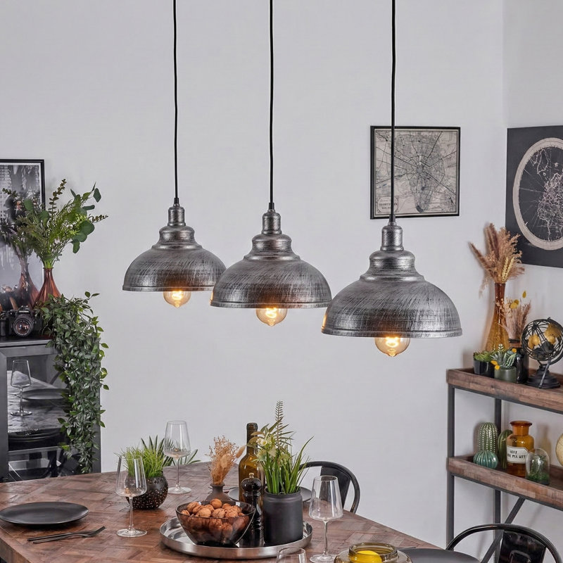 - Light Dome Pendant, Brushed Silver