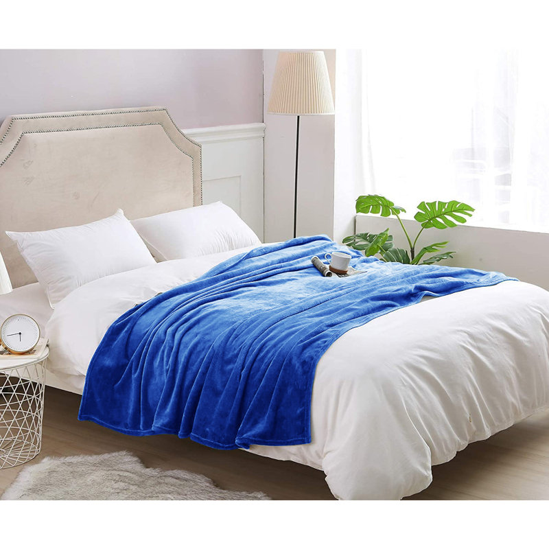 Papillon Throw Blanket, W150cm x L200cm, Navy