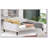 Full Size Upholstered Tufted Daybed, Beige 