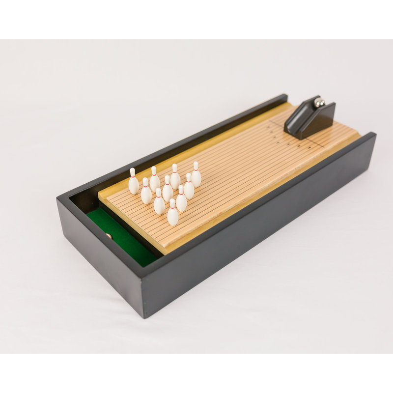 Mahogany Finish Executive Desktop Bowling Game