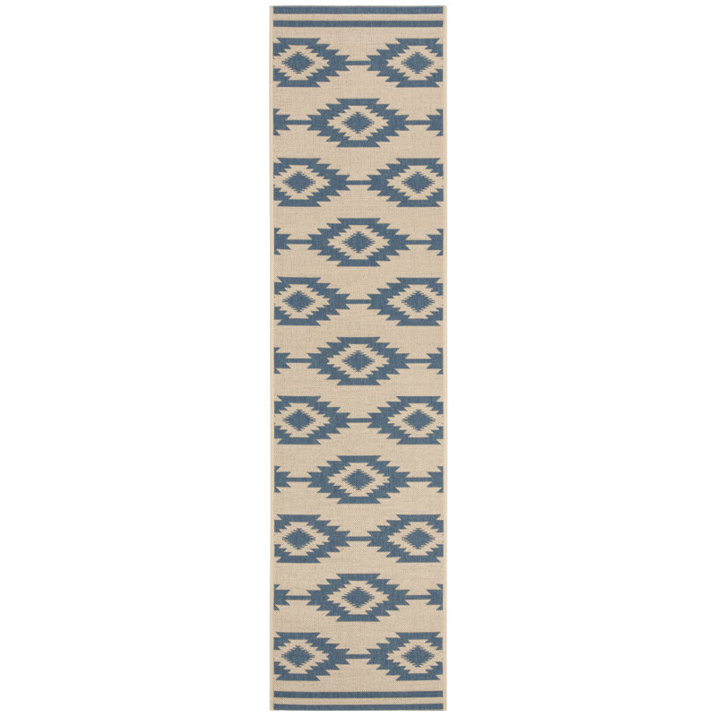 Tapis intérieur / extérieur Devito Southwestern, Tapis de couloir 2 pi 2 po x 6 pi