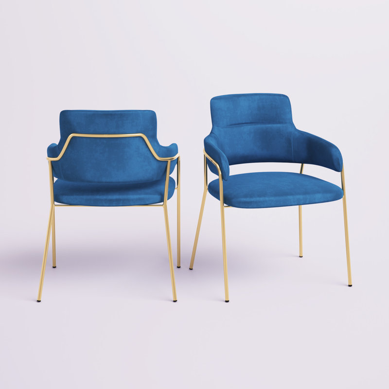 Chaise rembourrée, Bleu