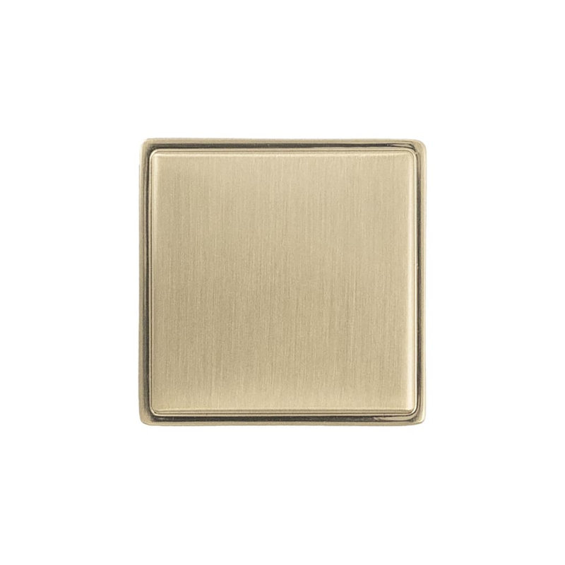 Brownstone Collection Square Knob - Cabinet Knob - Transitional Hardware for Drawers & Cabinets, Champagne Bronze, 1-3/8"