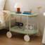 Chariot de rangement Moon pour espace de vie principal, chariot mobile nordique avec conception à deux couches, structure en forme de T, style Artsy, ABS et acier (Q235)
