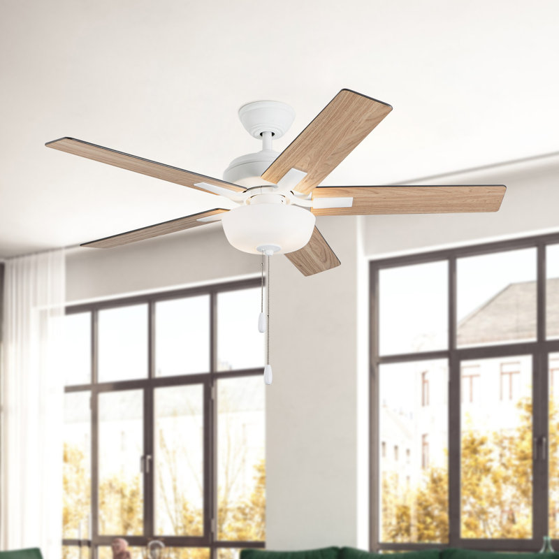 Erikson LED Ceiling Fan, Brown, White