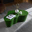 Table basse de 50 pouces en forme de table basse en fibre de verre robuste pour salon sans assemblage vert-129705046-129705049