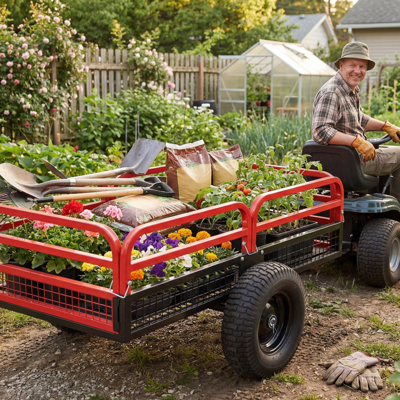 63cm H x 98cm W Utility Cart, Red