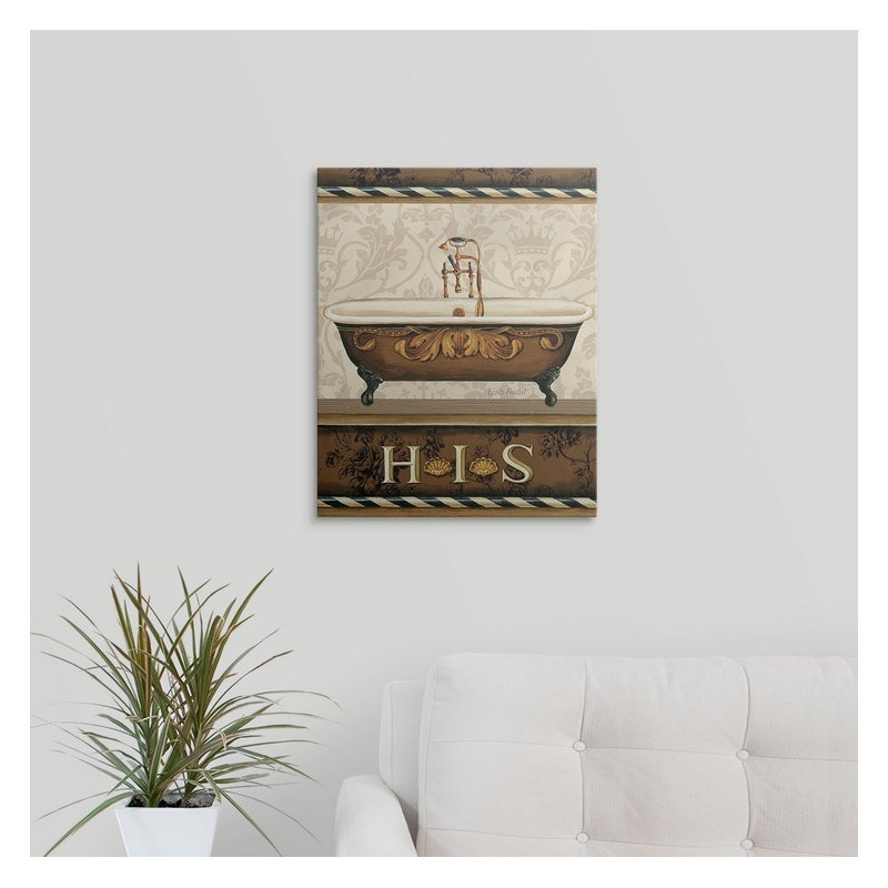 « i » par lisa audit, annonce rétro Bourgoisie Bath, H 20 po x l 16 po x P 1,5 po, Toile