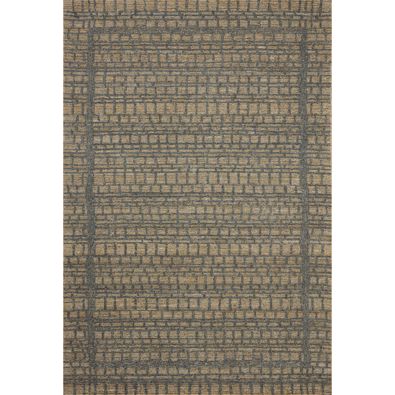 Tapis blé / gris anthracite Laronde, Rectangle 9 pi 3 po x 13 pi