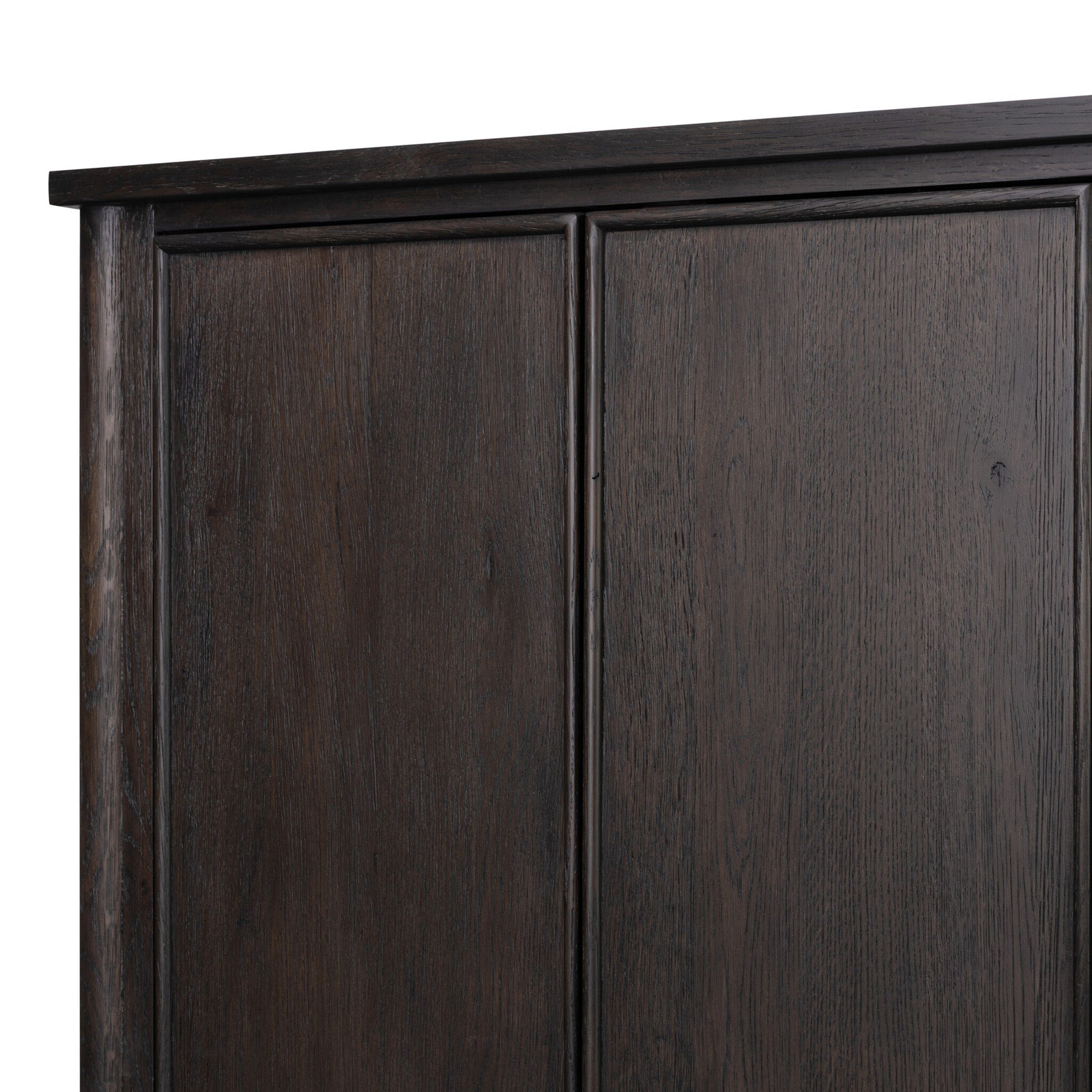 Bari Wide Cabinet, Smoked Black Resawn Oak
