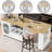 Kitchen Island With Extended Table, Storage Cabinet, Drawers-988985763