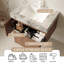 Meuble-lavabo moderne de 30 po avec lavabo en céramique, meubles-lavabos en bois brun avec rangement spacieux, pré-assemblé-1352743171-1352743173