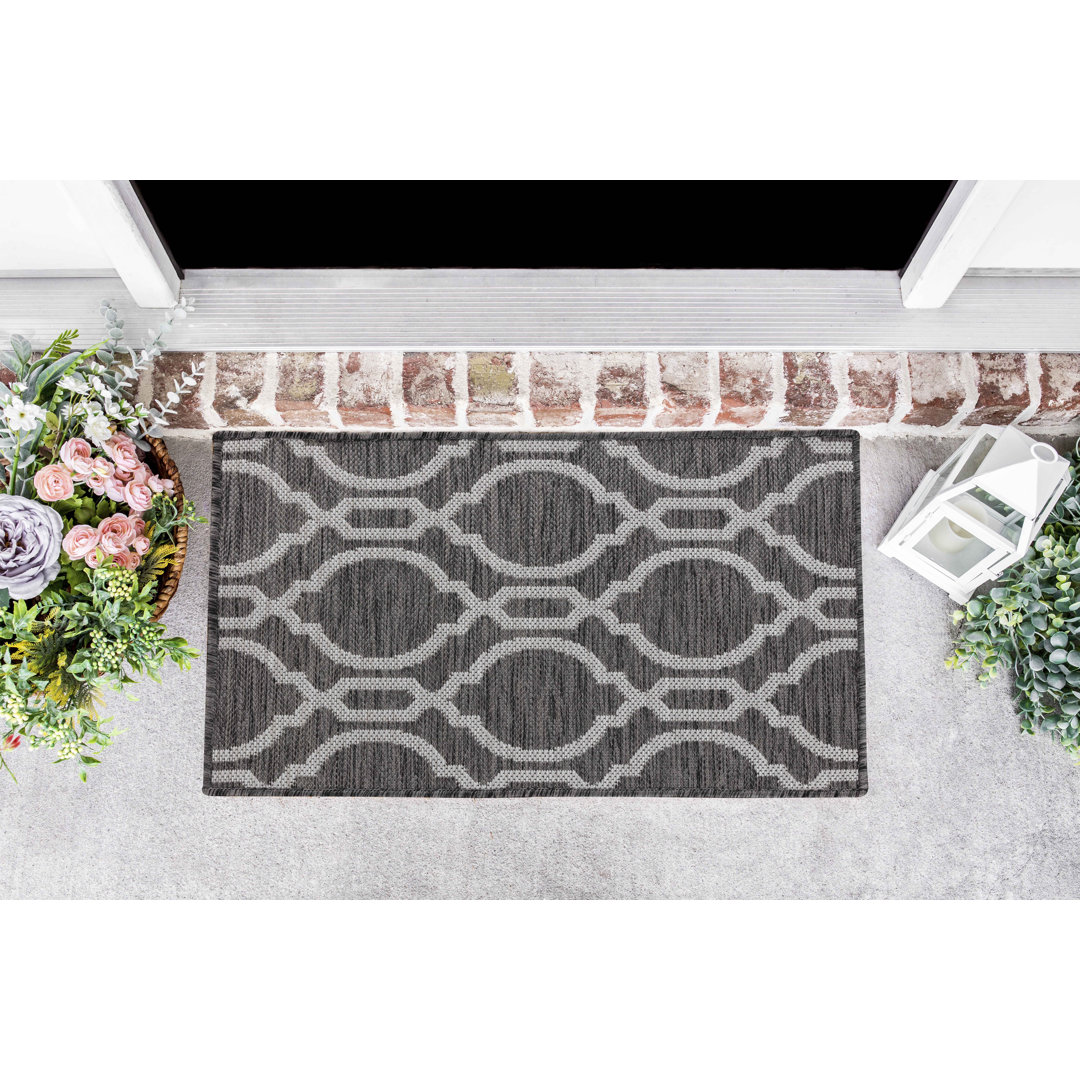 Sky Kilim Braided Trellis Design Outdoor Rugs