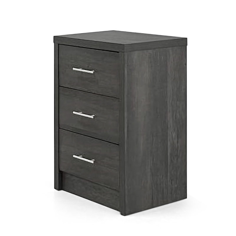 Commode 3 tiroirs Lentz, Gris