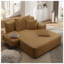 Chaise longue luxueuse en velours côtelé moelleux avec 3 coussins et coussin de printemps-162070090