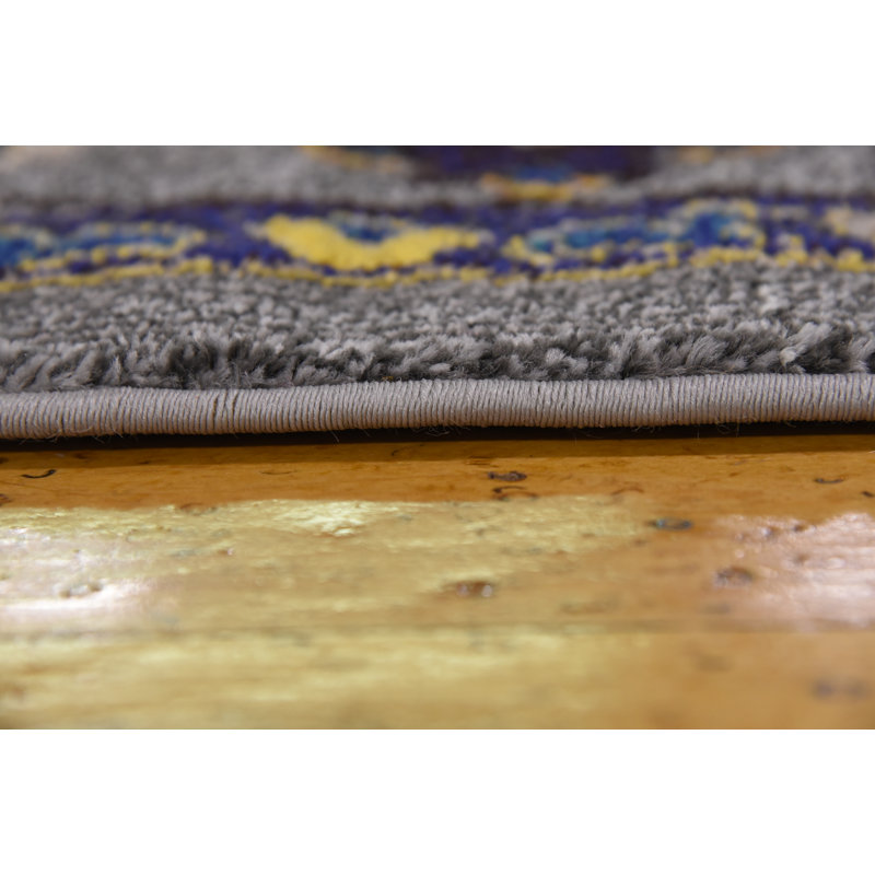Tapis oriental gris Eddins, Rectangle 5 pi 1 po x 8 pi