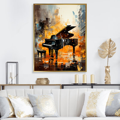 Classical Black Piano Sonata III - Piano, art mural