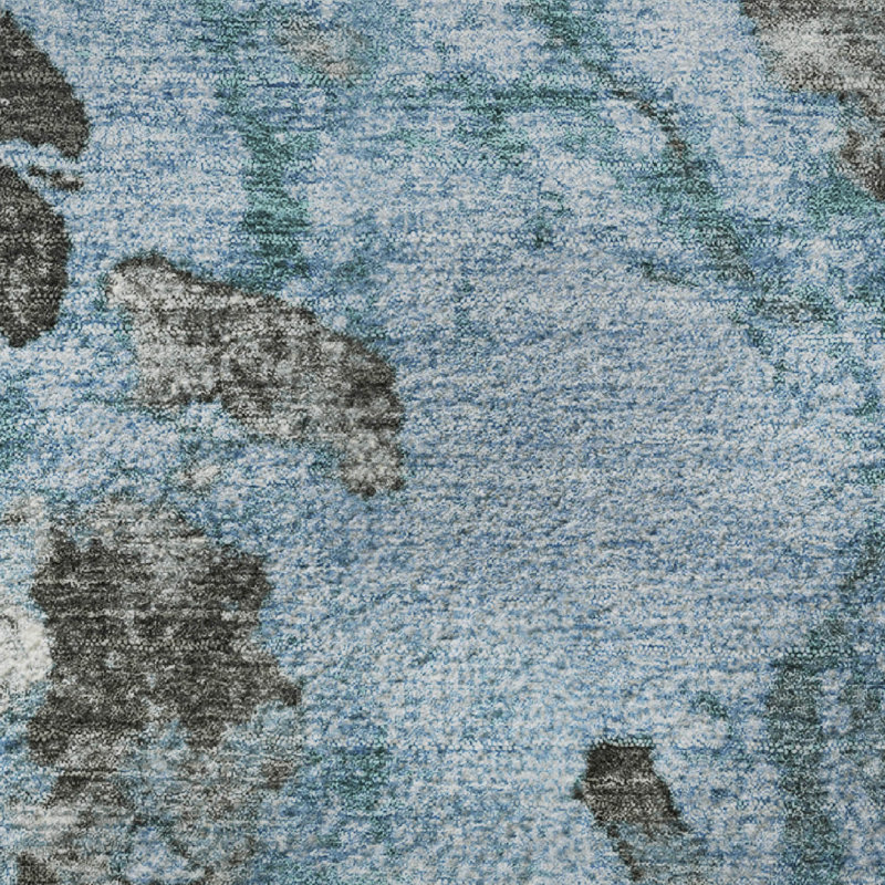 Premium Machine Washable Brashear AMF1909 Abstract Rug, Round 8'