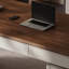 Bureau 6 tiroirs brun noisette + gris massif + bois manufacturé-1417030418