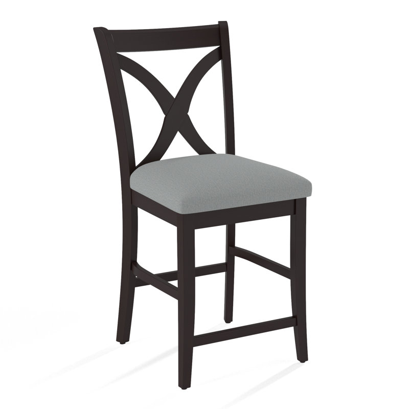 Tabouret de bar et de comptoir Hues, Finition java, Tabouret de comptoir (assise de 26 po de hauteur)