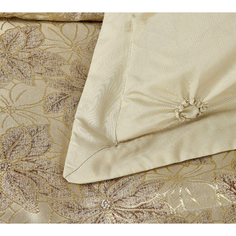 Gammon Cotton Blend Floral Duvet Cover Set with Pillowcases