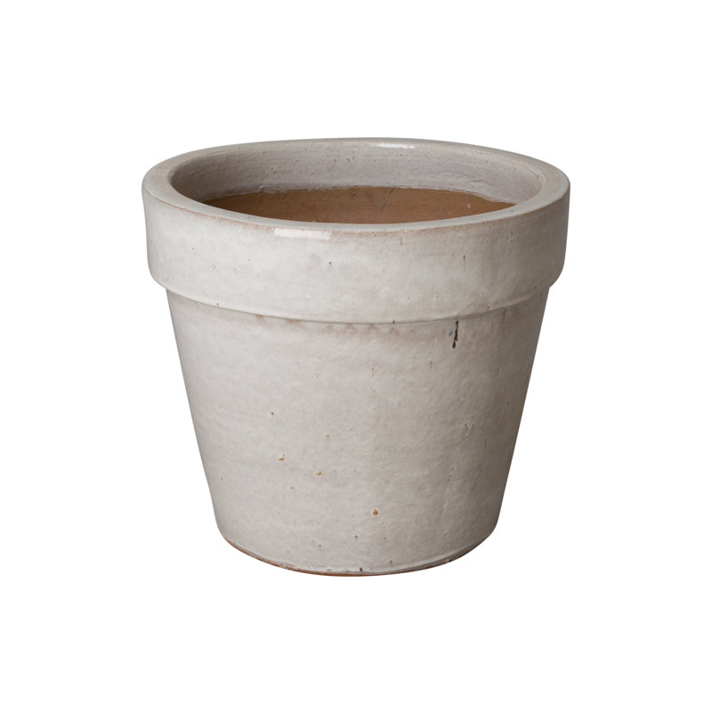 Pot à fleur en argile Divina, H 16 po x l 18 po x P 18 po, Brun pâle