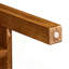 Ensemble de table de bar cannelée à hauteur de comptoir pour 2 personnes, table de salle à manger avec tabouret rembourré en tissu avec pieds en bois massif, table de salle à manger derrière le canapé pour le petit déjeuner-134064793-134064794