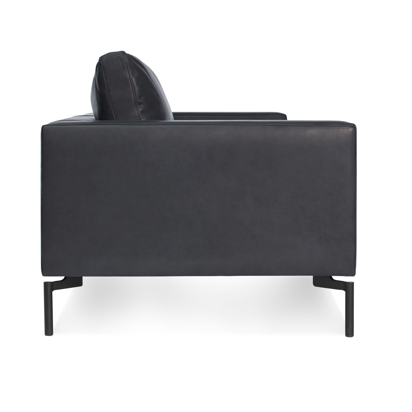 New Standard Upholstered Sofa, Granite Genuine Leather, 32" H x 78" W x 35" D