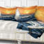 Coussin imprimé Blue Waves Dancing at Yellow Sunset - Sea & Shore-123400278