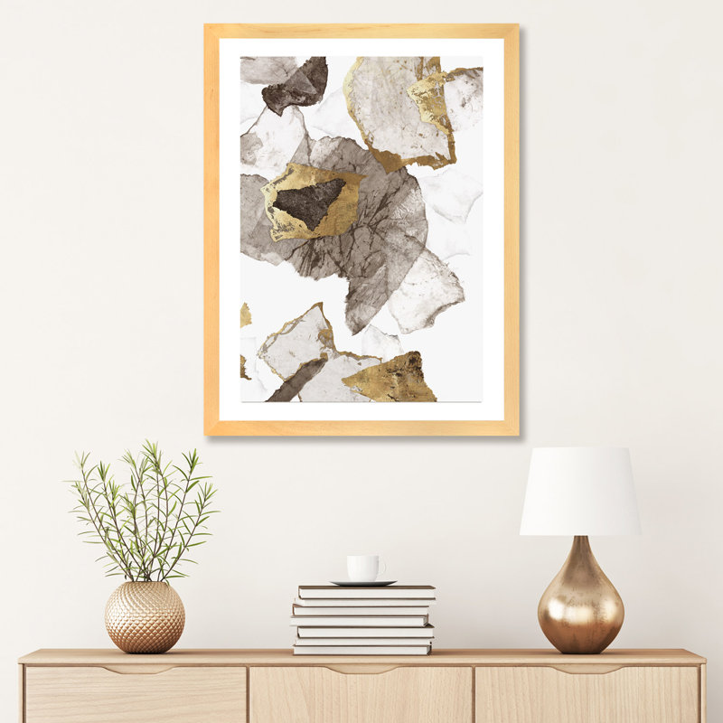 Amplifié II - impression d'art graphique, Toile avec cadre en bois beige, H 32 po x l 24 po x P 1 po