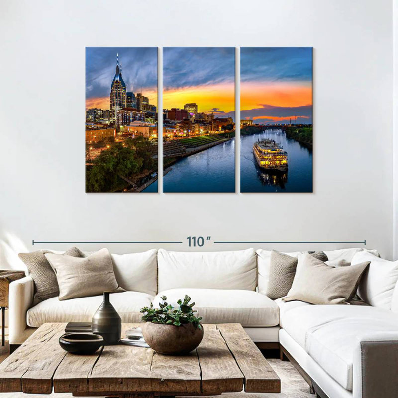 Croisière sur la rivière Rash Nashville, H 48 po x l 74 po