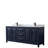 Daria 80 " W Freestanding Standard Double Vanity Bathroom Vanity With Carrara Marble Top-97905711-97905716