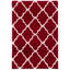 Tapis géométrique rouge / ivoire-1312769459